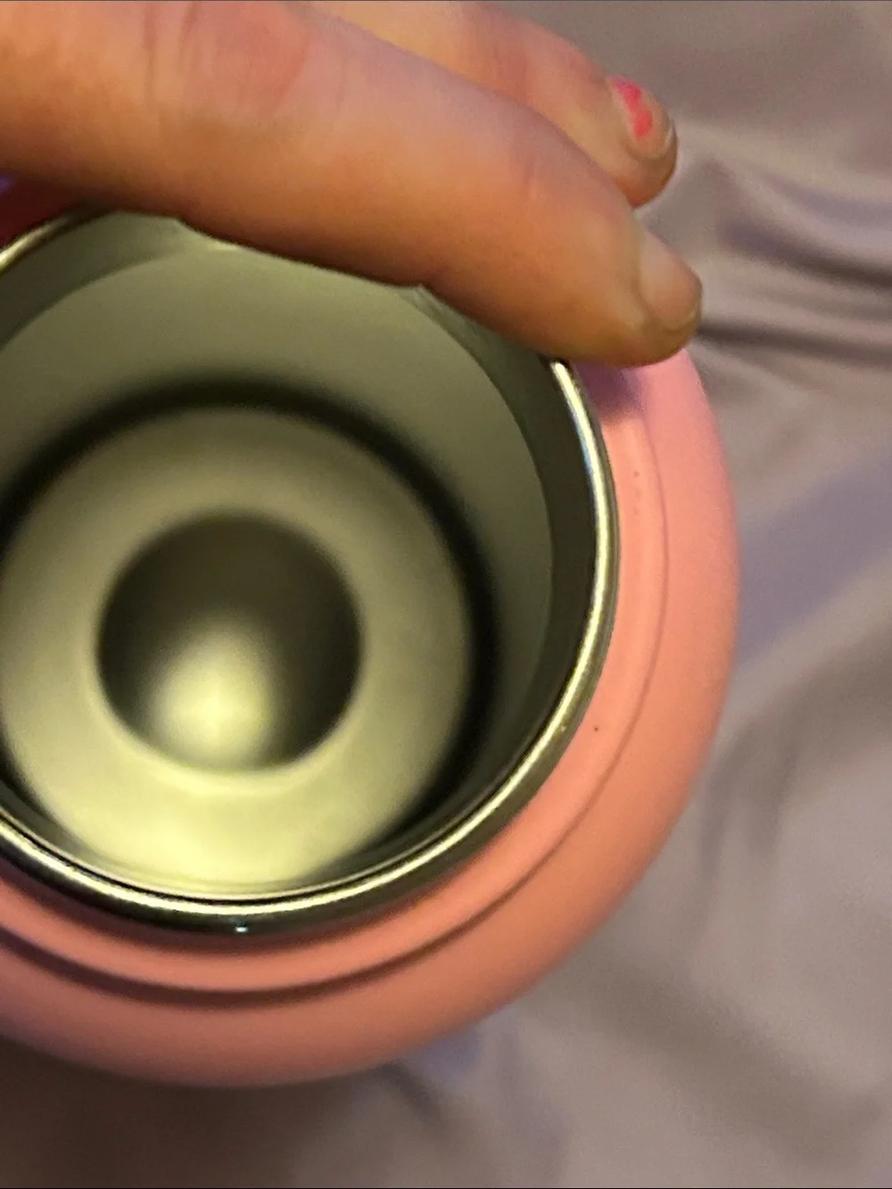 Peach Pink Stainless Steel Travel Water Bottle with Flip Lid